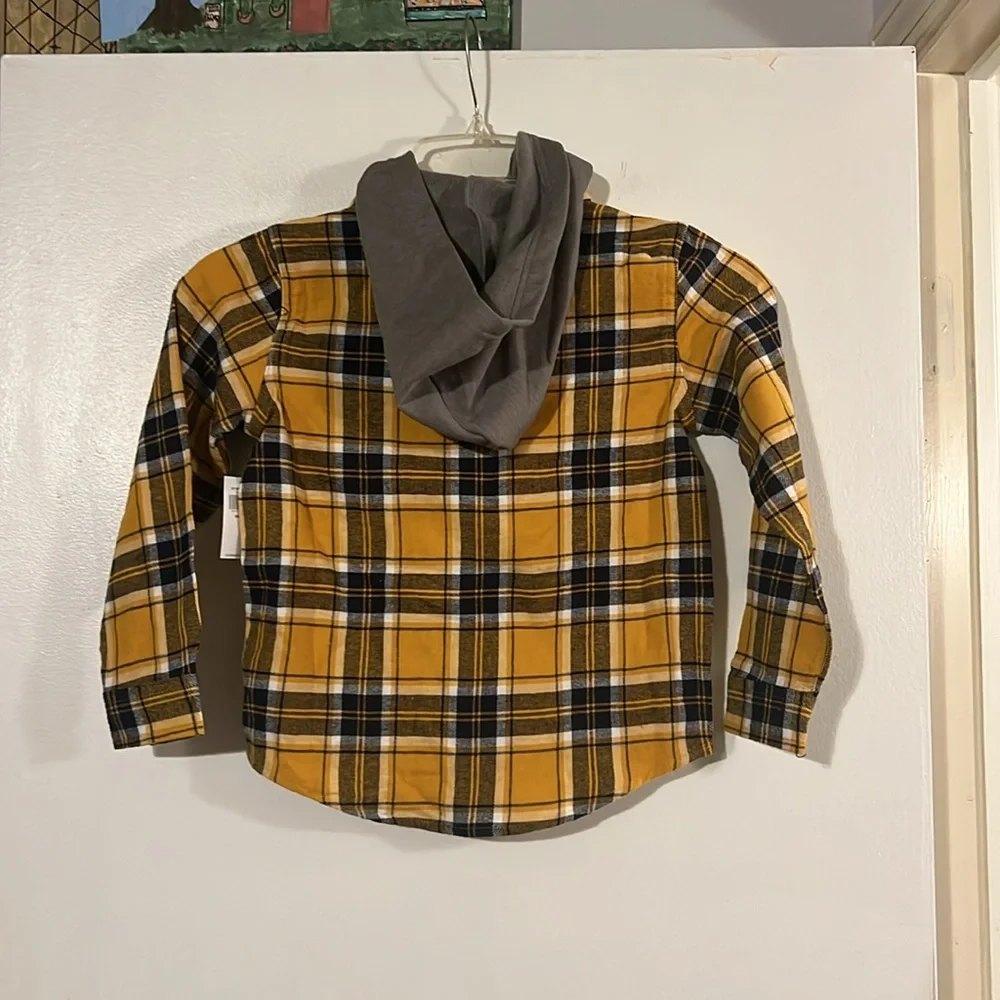 Old Navy plaid flannel shirt with hood